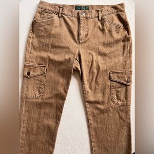 Ralph Lauren Jeans Size 8 33Wx27.5L 7 total pockets cargo utility tactical moto